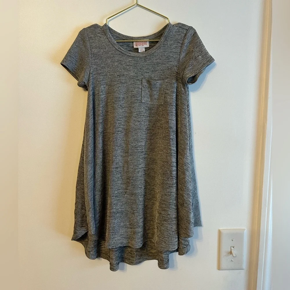 LuLaRoe Metallic Heather Gray Toddler Dress